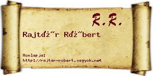 Rajtár Róbert névjegykártya